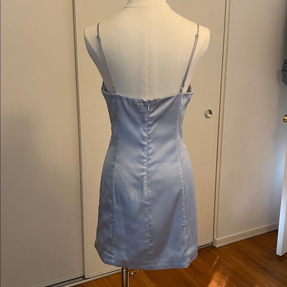 Sunday Best Shimmer Satin Squareneck Micro Dress Size 6 - Picture 8 of 16